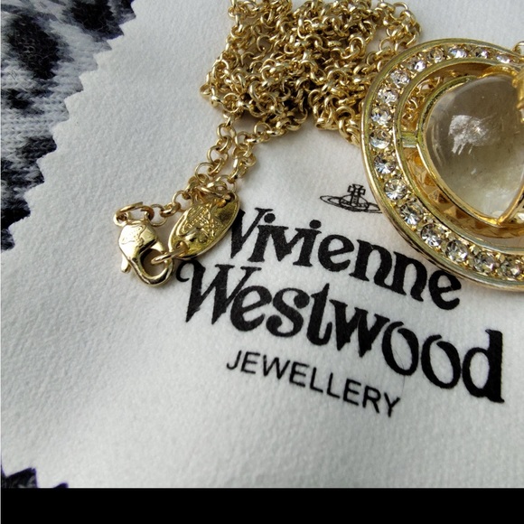 Vivienne Westwood Gold Crystal Orb Necklace - Picture 3 of 6